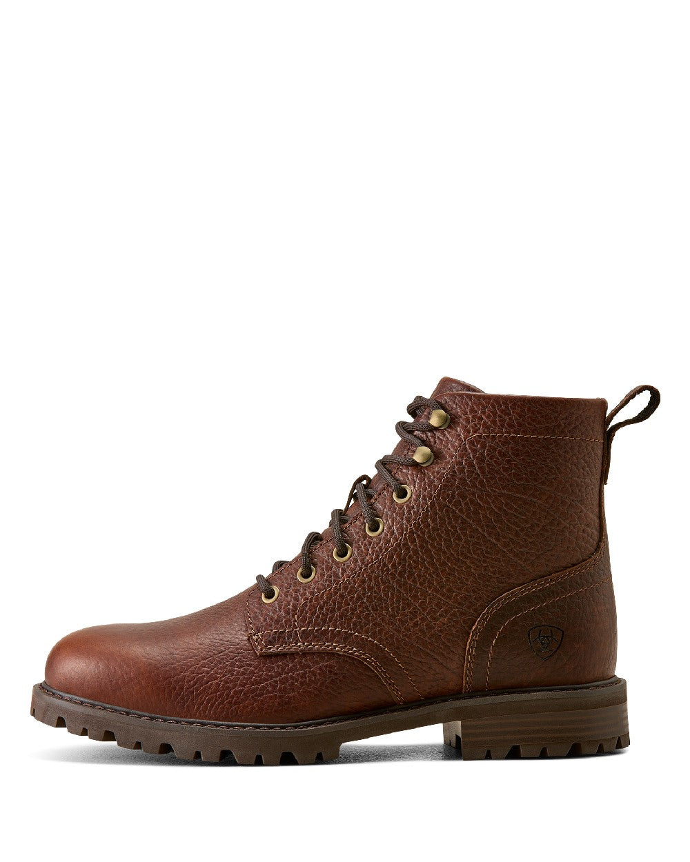 Cognac-Bison coloured Ariat Mens Moorland Bison Boots on white background 