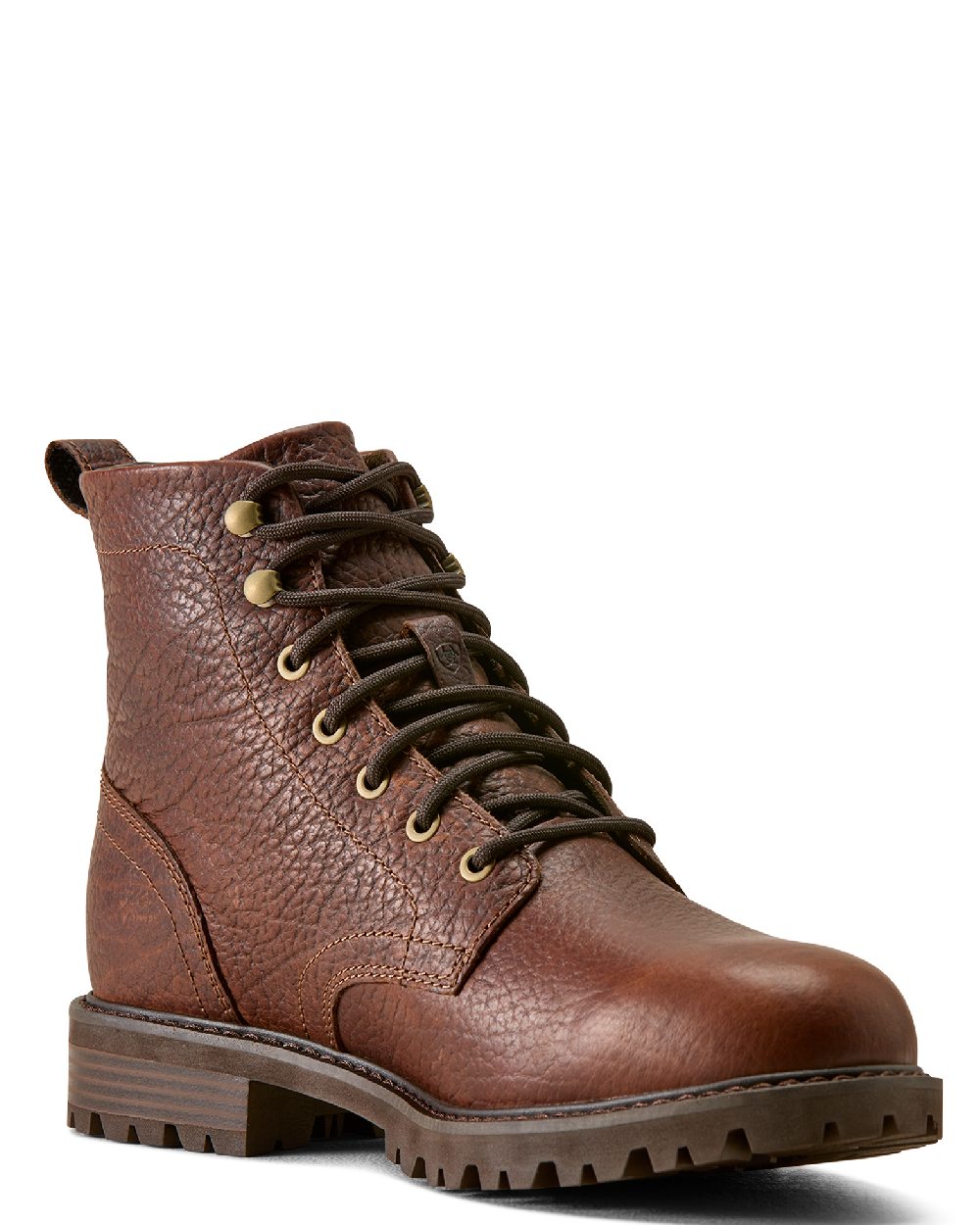 Cognac-Bison coloured Ariat Mens Moorland Bison Boots on white background 