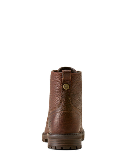 Cognac Bison coloured Ariat Mens Moorland Bison Boots on white background 