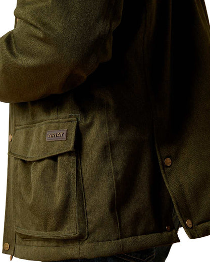 Rosin coloured Ariat Mens Rhodium H2O Insulated Parka on white background 