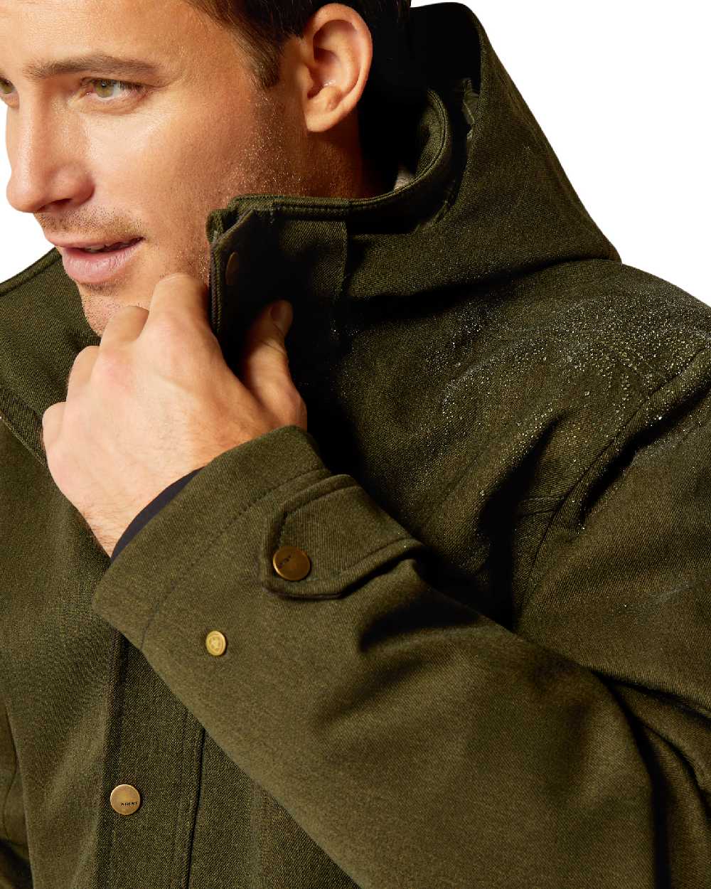 Rosin coloured Ariat Mens Rhodium H2O Insulated Parka on white background 
