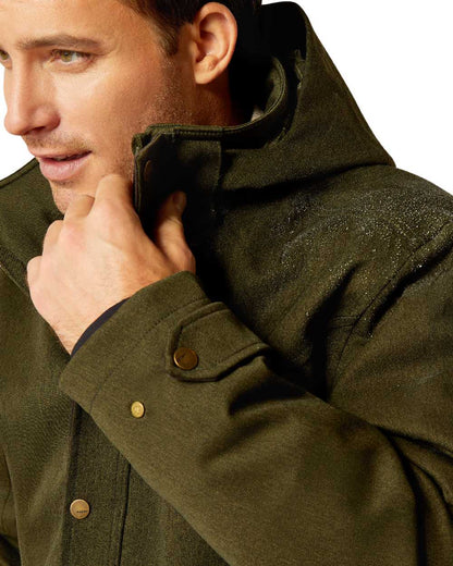 Rosin coloured Ariat Mens Rhodium H2O Insulated Parka on white background 