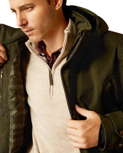 Rosin coloured Ariat Mens Rhodium H2O Insulated Parka on white background 