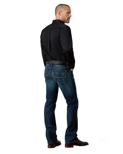 Fremont Coloured Ariat Mens Rocker Stretch Legacy Stackable Straight Leg Jeans on white background 