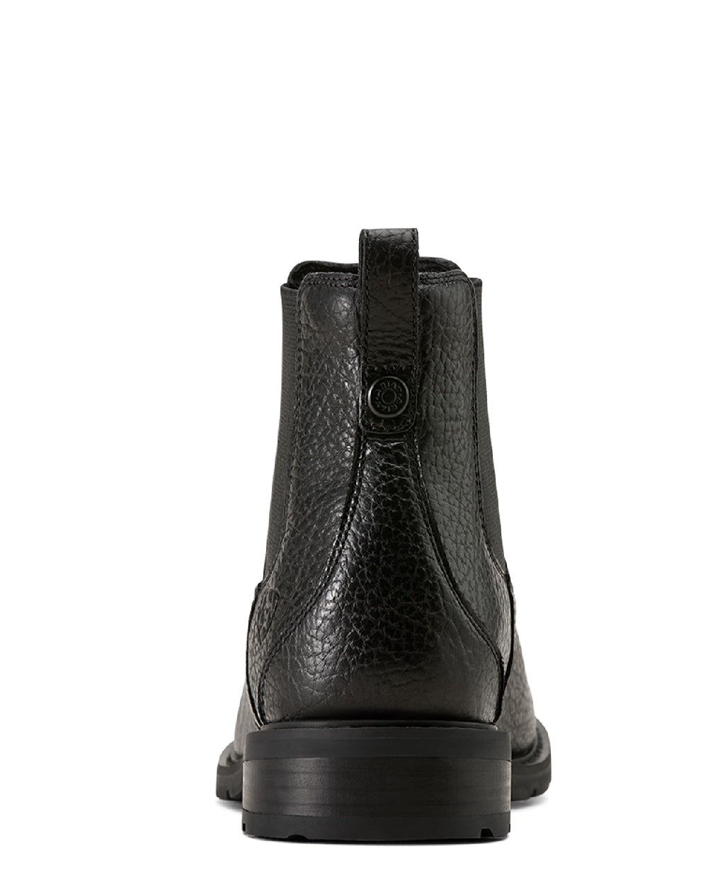 Black Bison coloured Ariat Mens Wexford Bison Chelsea Boots on white background 