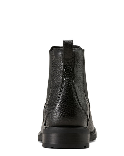 Black Bison coloured Ariat Mens Wexford Bison Chelsea Boots on white background 