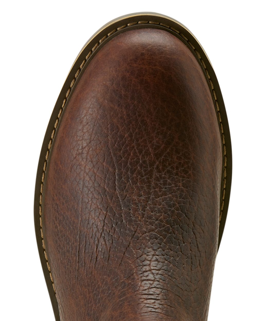 Cognac Bison coloured Ariat Mens Wexford Bison Chelsea Boots on white background 