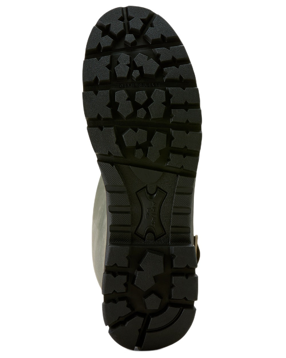 Olive Night coloured Ariat Mens Woodstock Rubber Boots on white background 