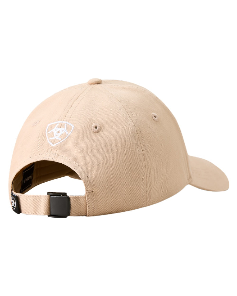 Khaki coloured Ariat Show Cap on white background 