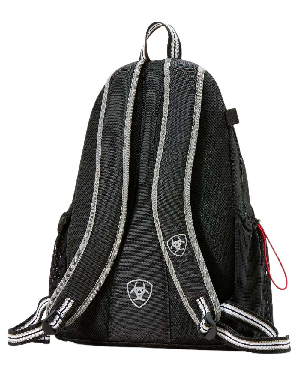 Black coloured Ariat Stride Backpack on white background 