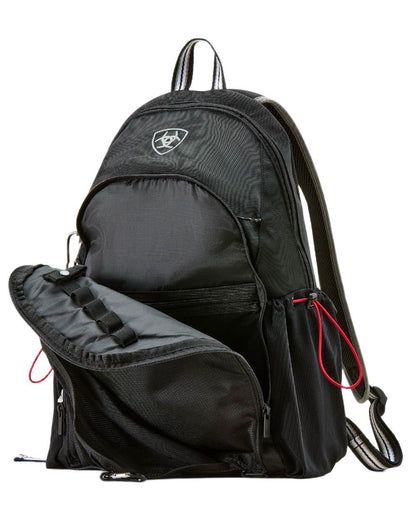 Black coloured Ariat Stride Backpack on white background 