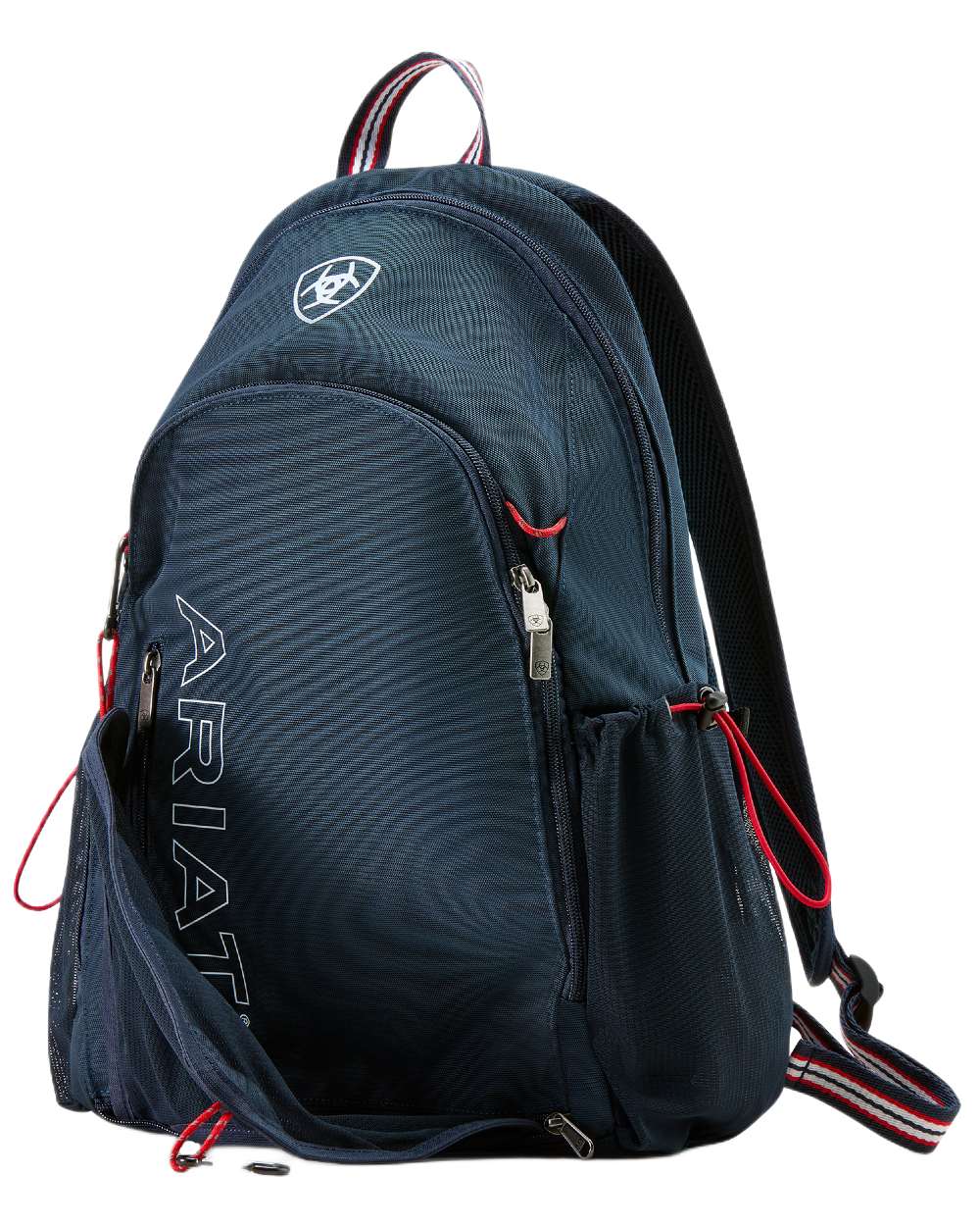 Dark Navy coloured Ariat Stride Backpack on white background 