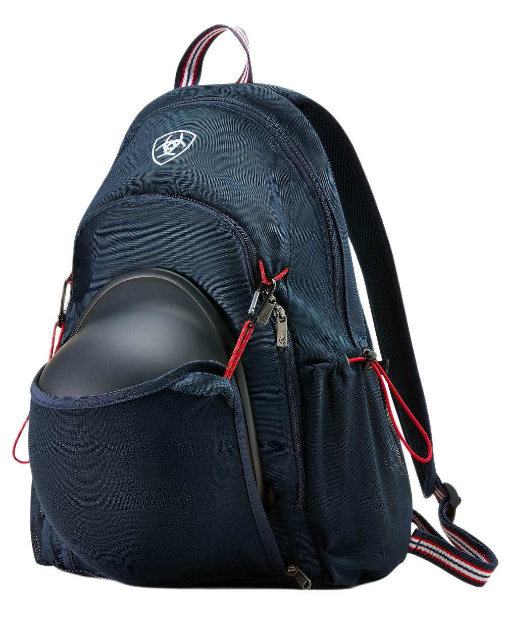 Dark Navy coloured Ariat Stride Backpack on white background 