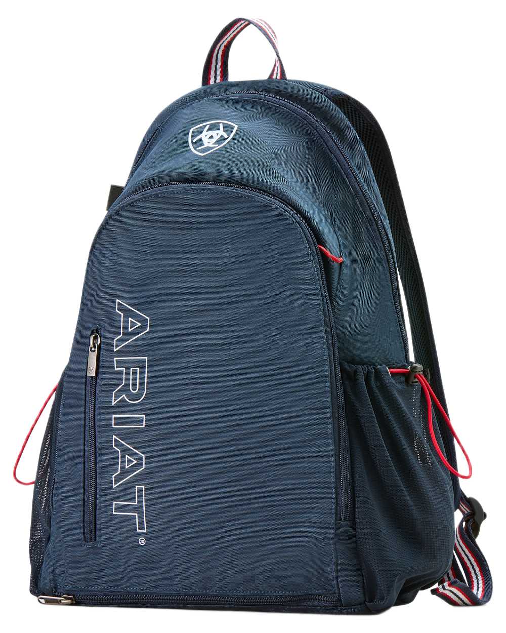 Dark Navy coloured Ariat Stride Backpack on white background 
