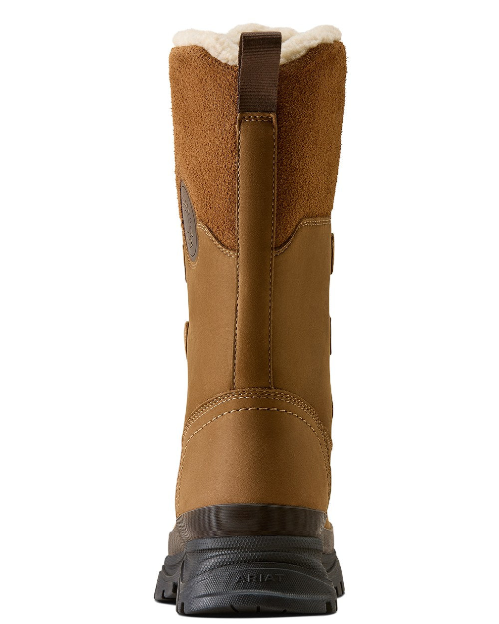 Dark Earth coloured Ariat Womens Wetherby Waterproof Insulated Boots on white background 