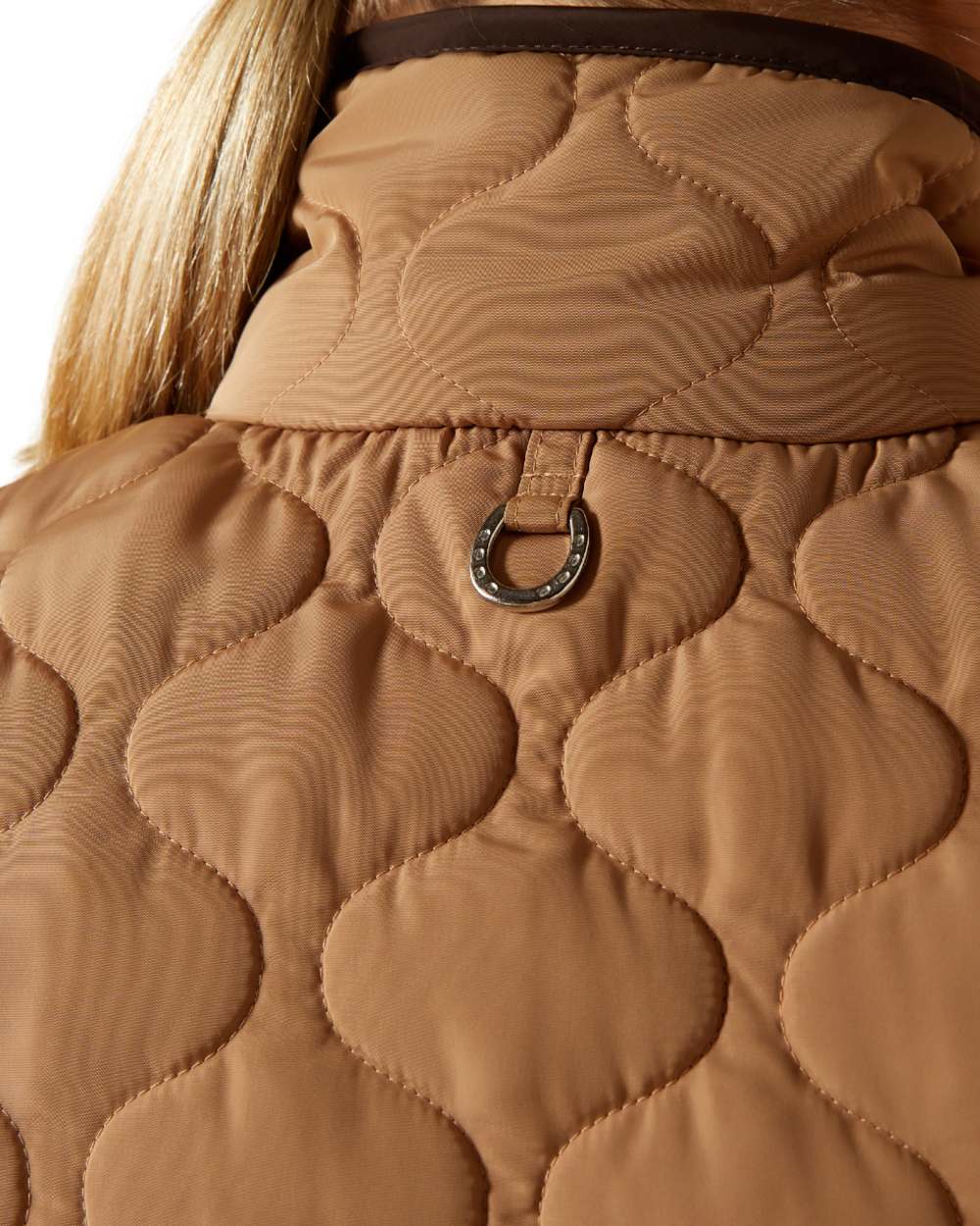 Tigers Eye Coloured Ariat Womens Ashley 2.0 Insulated Vest on white background 