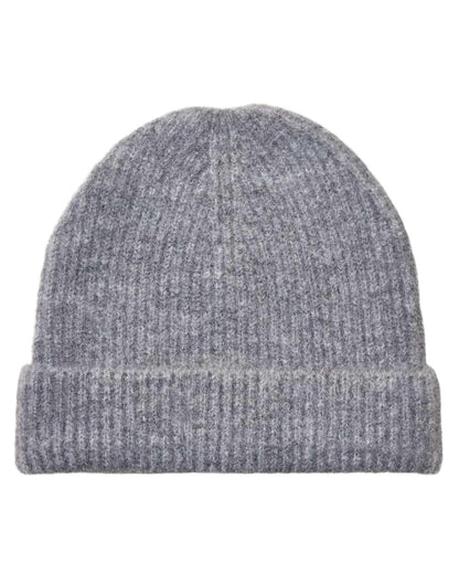 Heather Grey Coloured Ariat Womens Ashwell Beanie on white background 