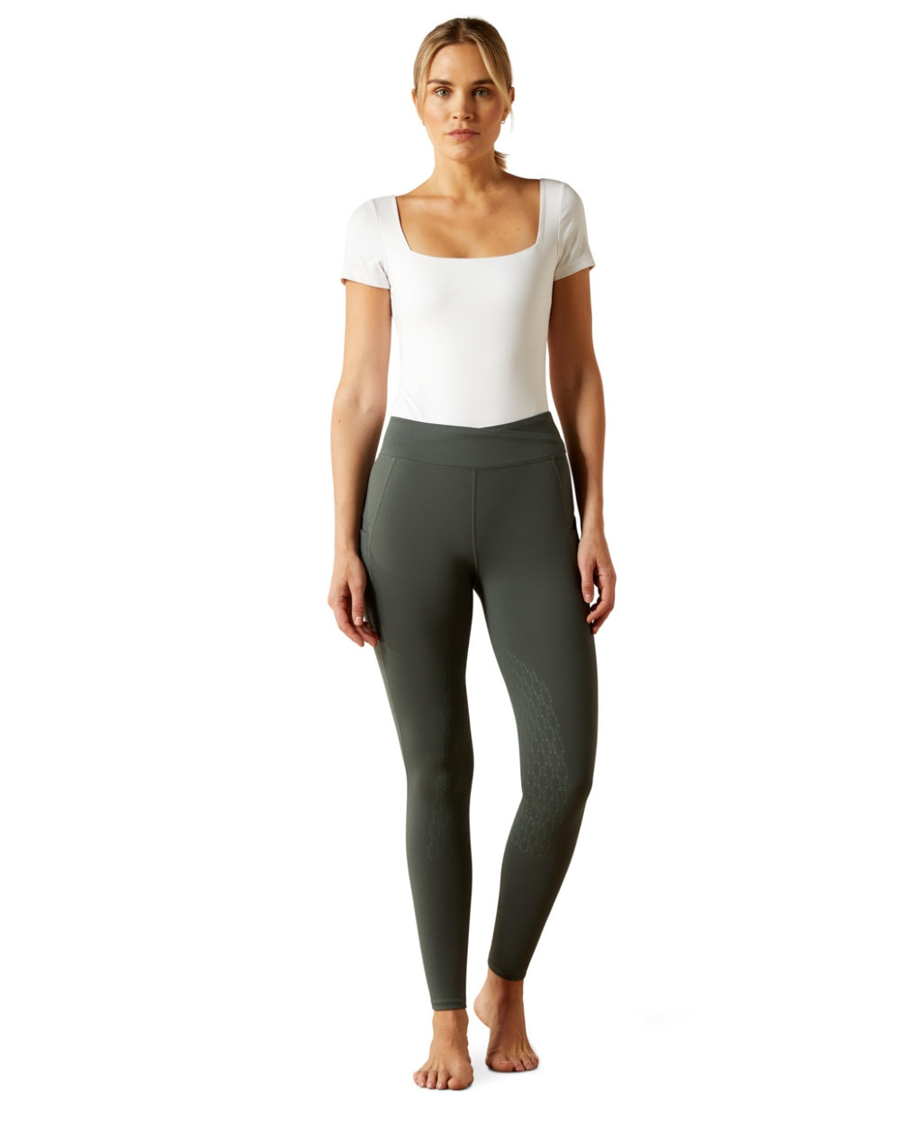 Urban Chic Coloured Ariat Womens Avail 2.0 Half Grip Tights on white background 