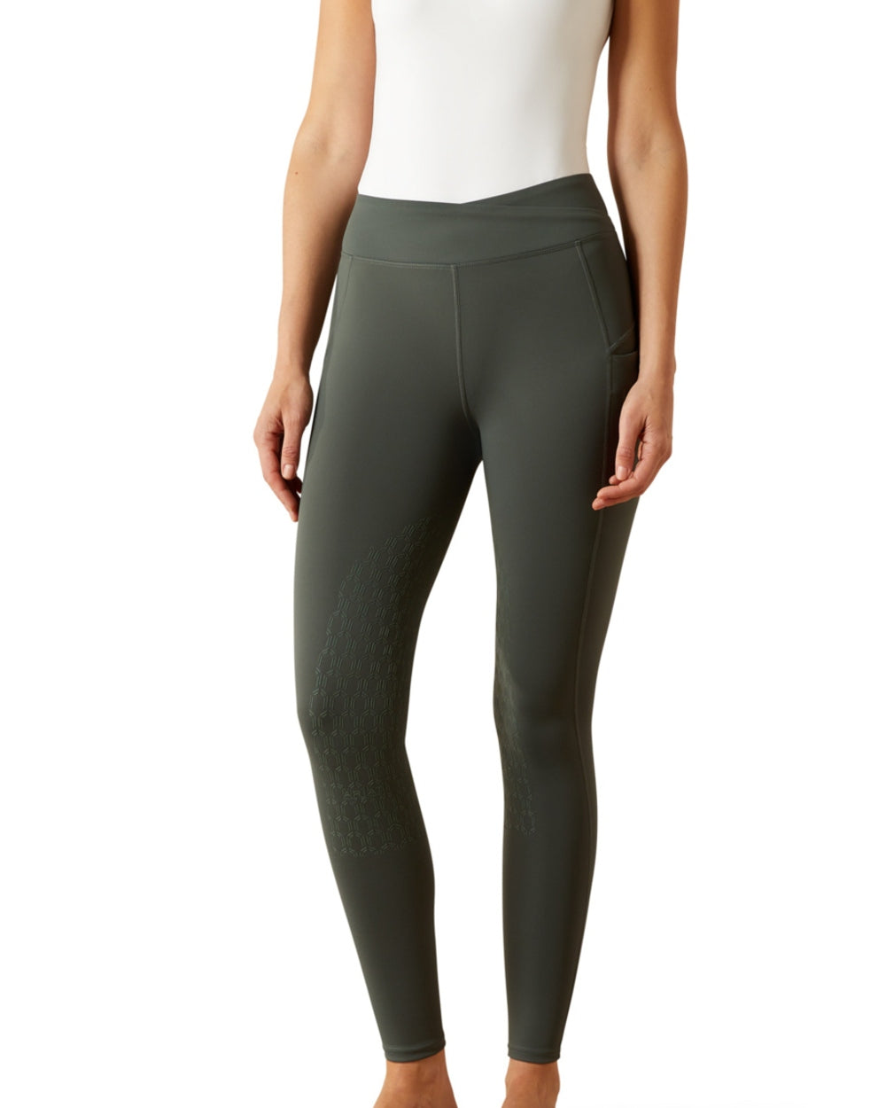 Urban Chic Coloured Ariat Womens Avail 2.0 Half Grip Tights on white background 