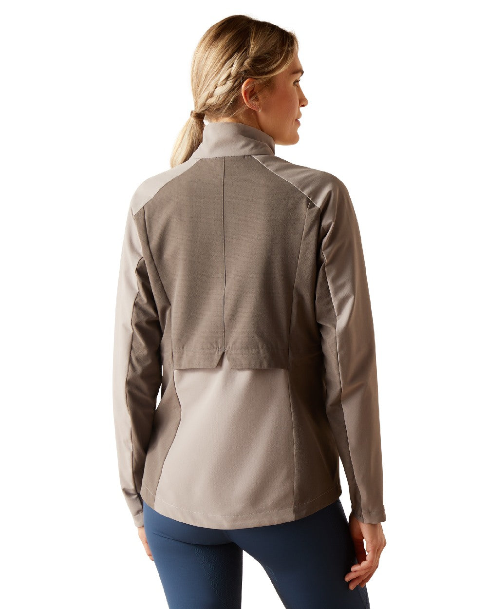 Zinc Coloured Ariat Womens Breathe Deep Jacket on white background 