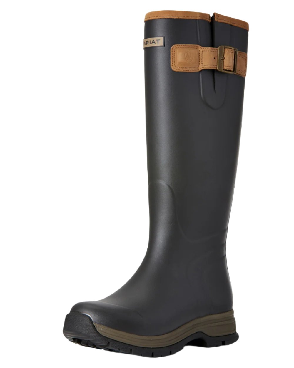 Brown coloured Ariat Womens Burford Wellington Boots on white background 