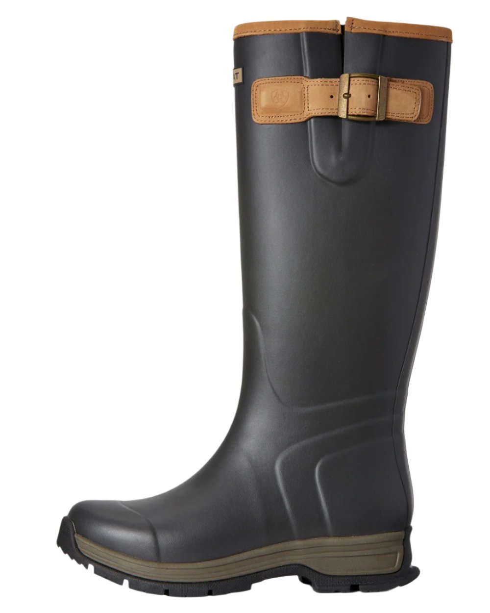 Brown coloured Ariat Womens Burford Wellington Boots on white background 