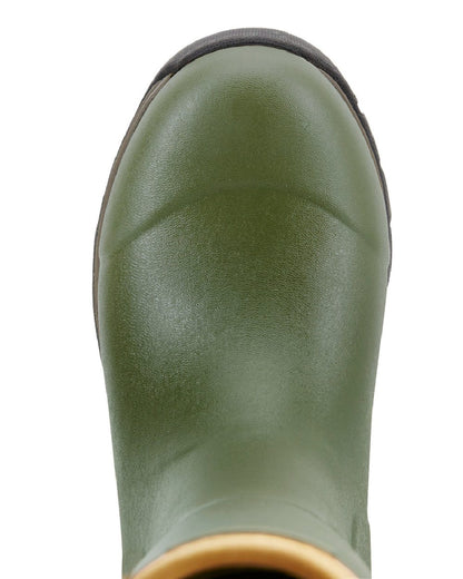 Olive Green coloured Ariat Womens Burford Wellington Boots on white background 