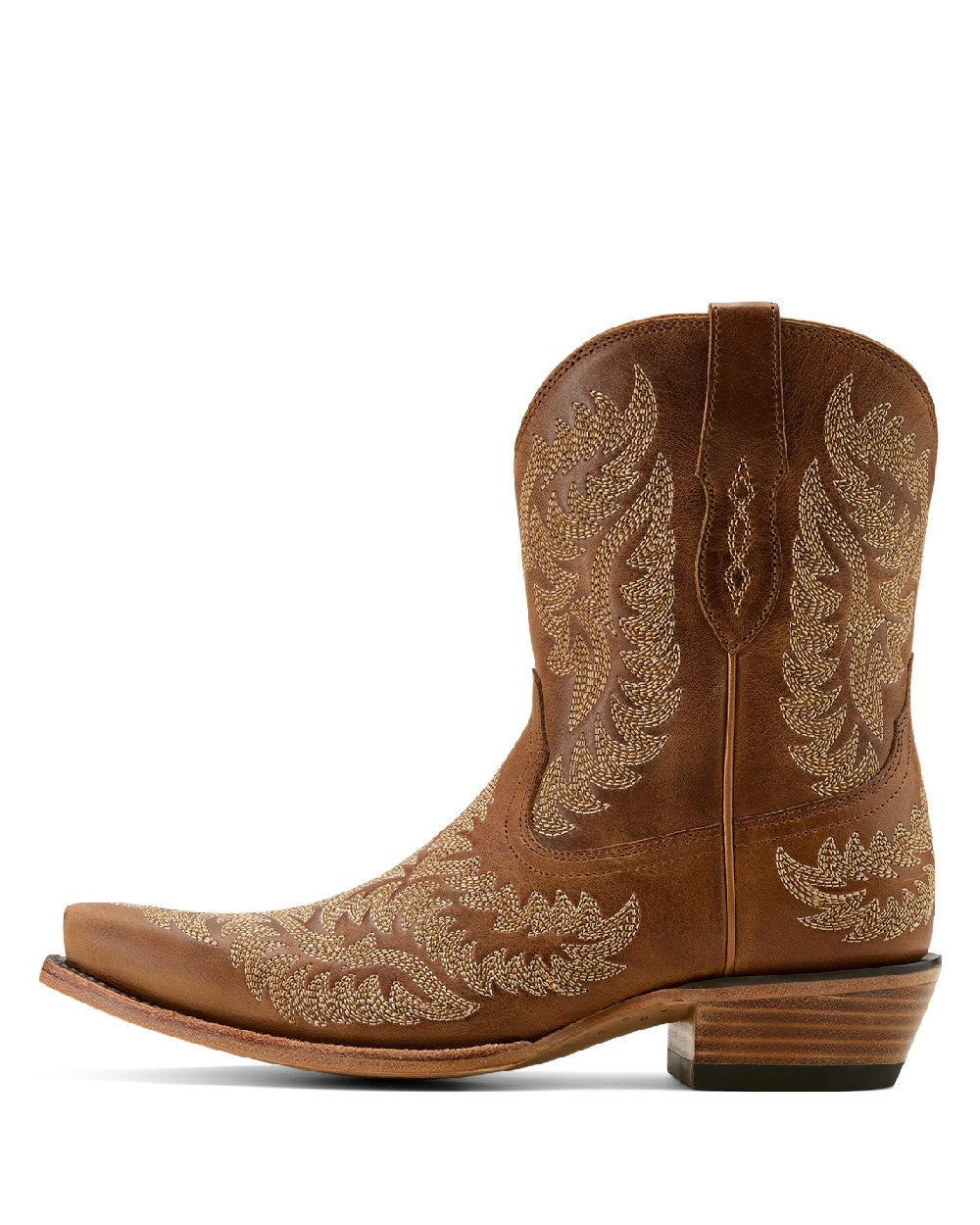 Shades of Grain coloured Ariat Womens Cate X Toe Western Boots on white background 