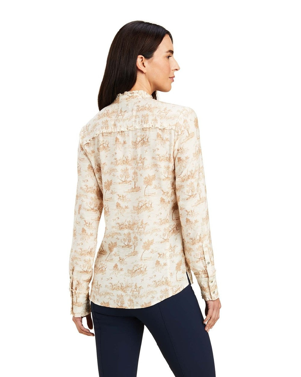 Toile coloured Ariat Womens Clarion Blouse on White background 