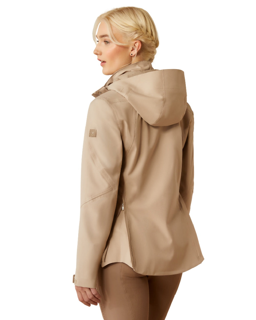 Cape Reed Coloured Ariat Womens Coastal Waterproof Jacket on white background 