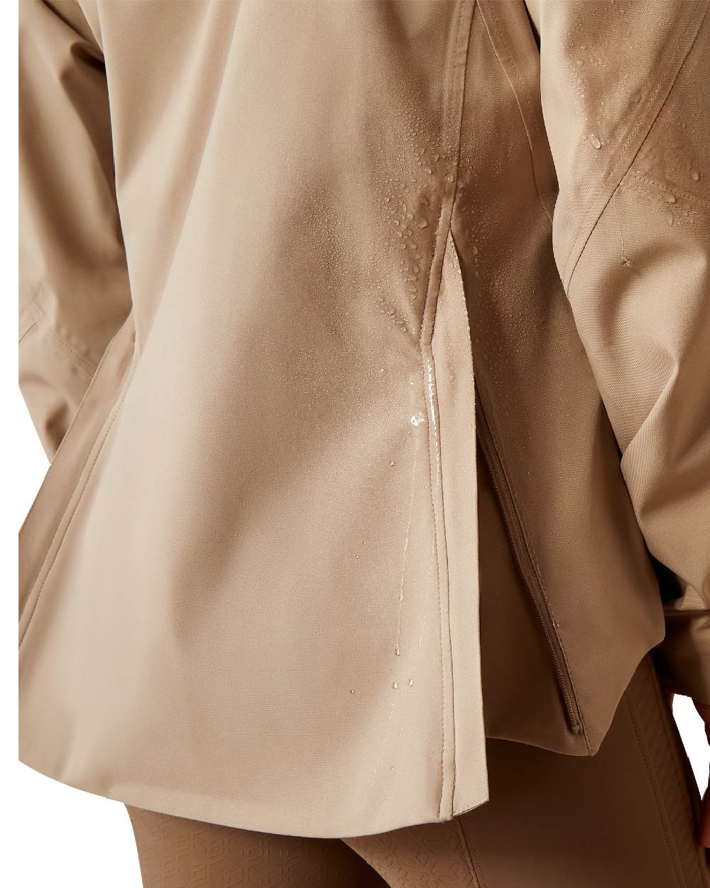 Cape Reed Coloured Ariat Womens Coastal Waterproof Jacket on white background 