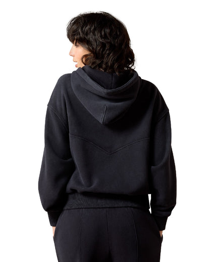 Black coloured Ariat Womens Compass Half Zip Sweatshirt on white background 