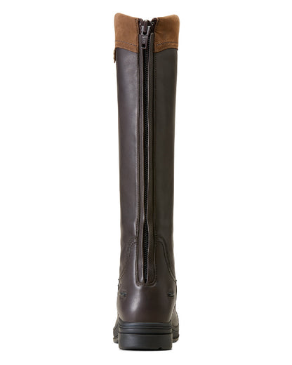 Ebony Brown Coloured Ariat Womens Coniston Max Waterproof Insulated Boot on white background 