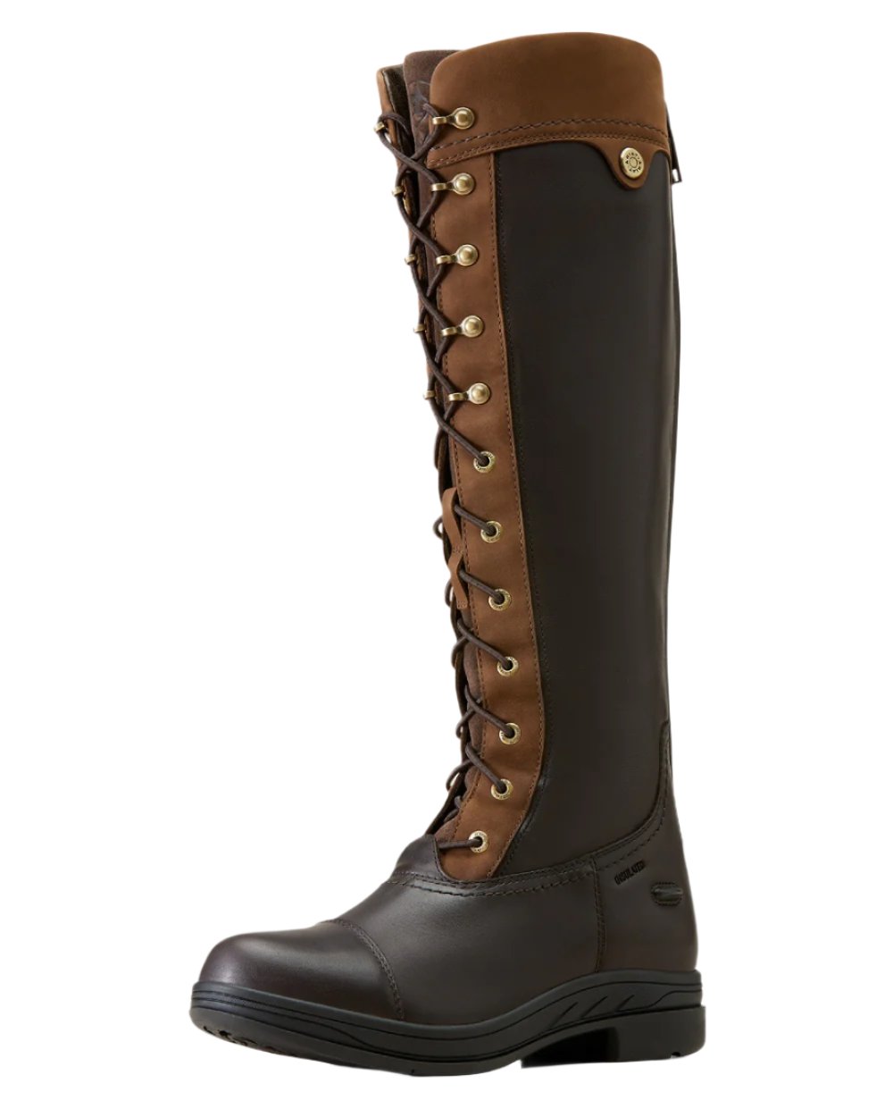 Ebony Brown Coloured Ariat Womens Coniston Max Waterproof Insulated Boot on white background 