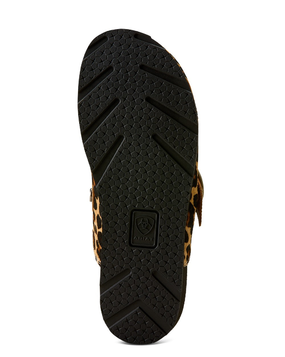 Leopard Hair On coloured Ariat Womens Country Mules on white background 