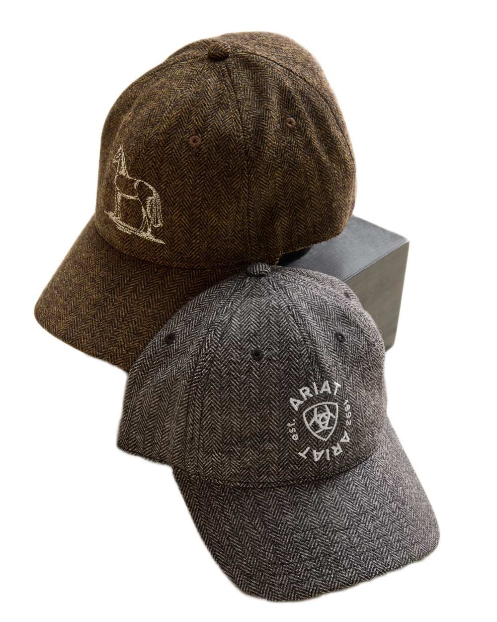 Charcoal Coloured Ariat Womens Country Twill Cap on white background 