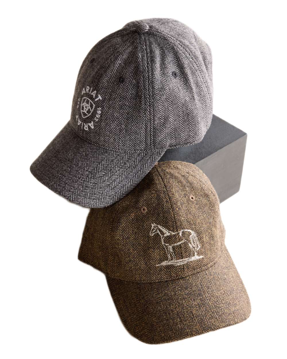 Chocolate Coloured Ariat Womens Country Twill Cap on white background 