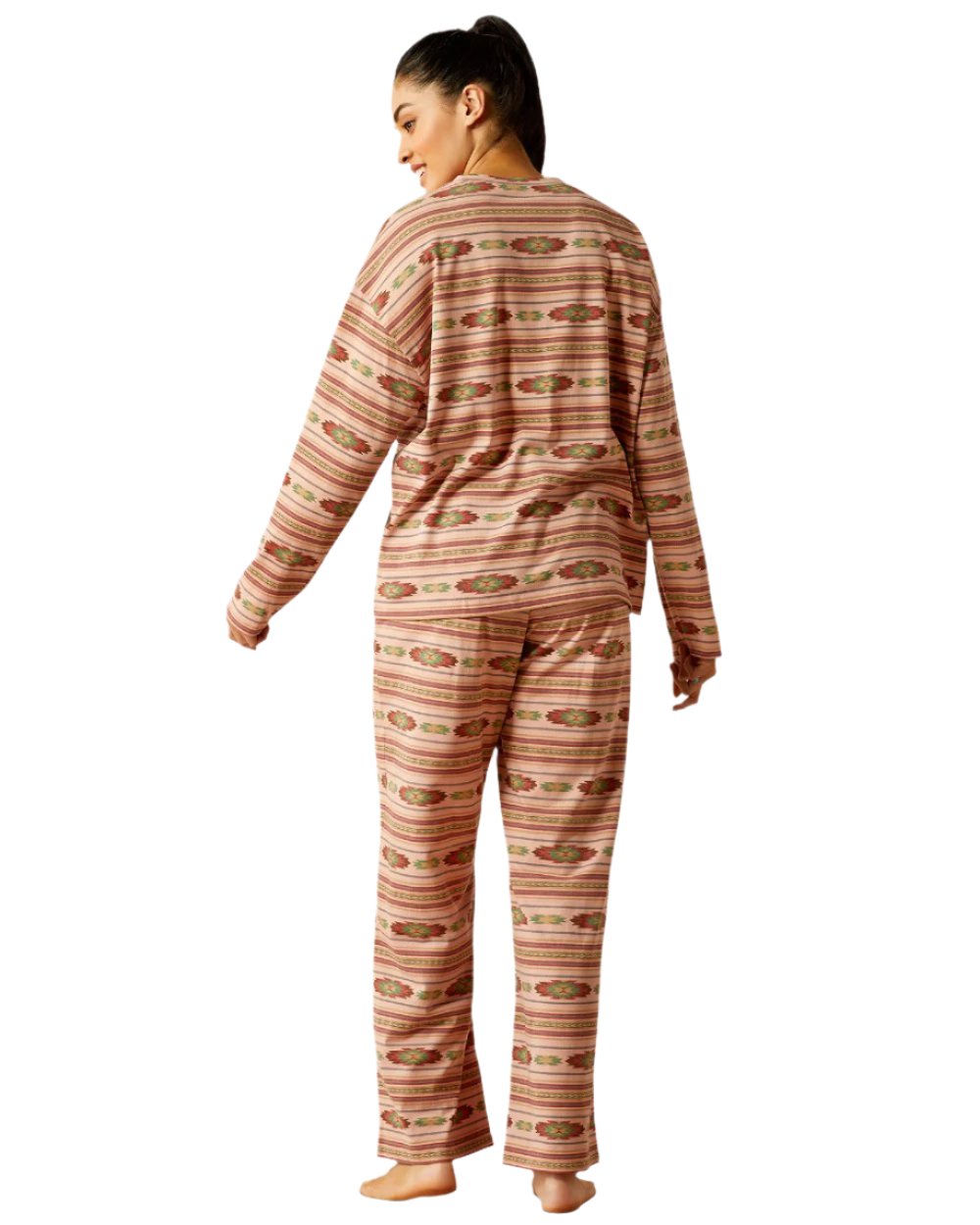 Serape Print coloured Ariat Womens Dreams Pajama Set on white background 