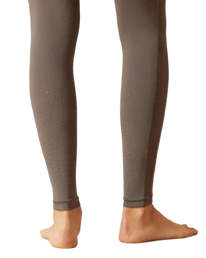 Plum Grey Coloured Ariat Womens Eos Chic Half Grip Tights on white background 