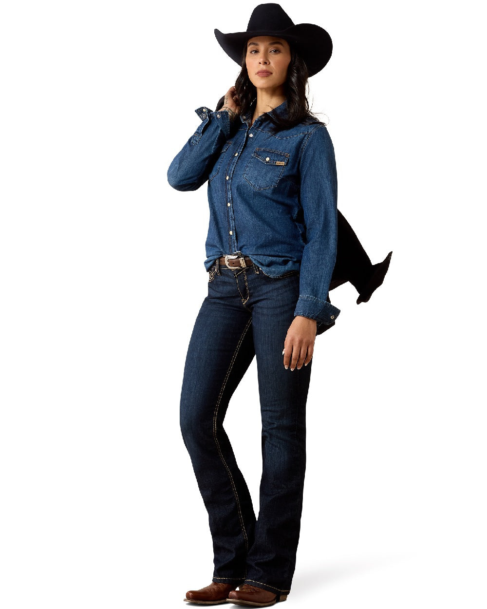 Ariat Womens Farriday Denim Shirt