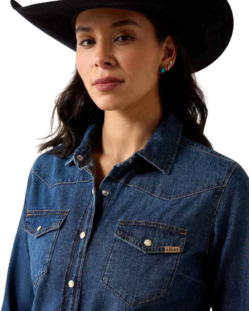 Ariat Womens Farriday Denim Shirt