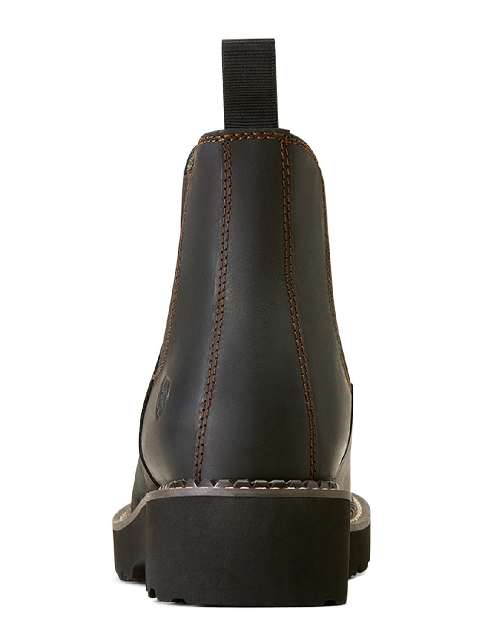 Black Deertan coloured Ariat Womens Fatbaby Twin Gore Western Boots on white background 