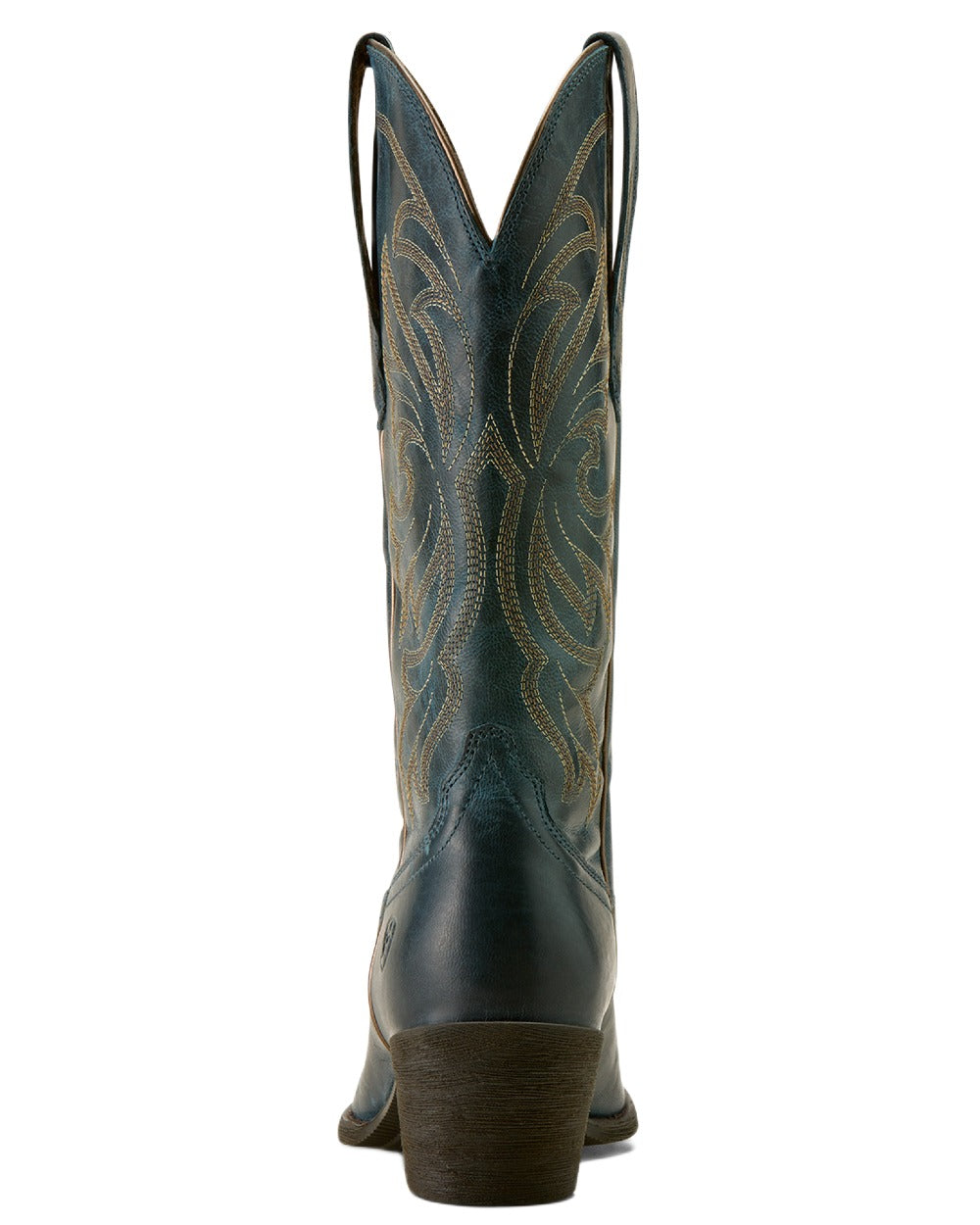 Fresh Denim coloured Ariat Womens Heritage J Toe Stretchfit Boots on white background 