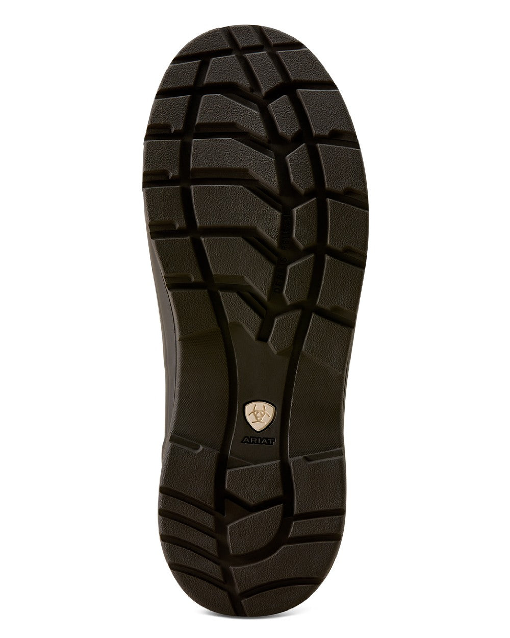 Chocolate coloured Ariat Womens Kelmarsh Shortie Rubber Boots on white background 