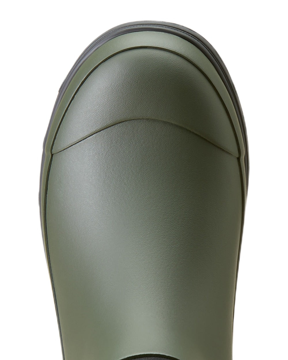 Dark Olive coloured Ariat Womens Kelmarsh Shortie Rubber Boots on white background 