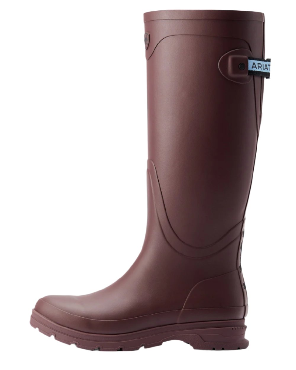 Maroon coloured Ariat Womens Kelmarsh Wellington Boots on White background 