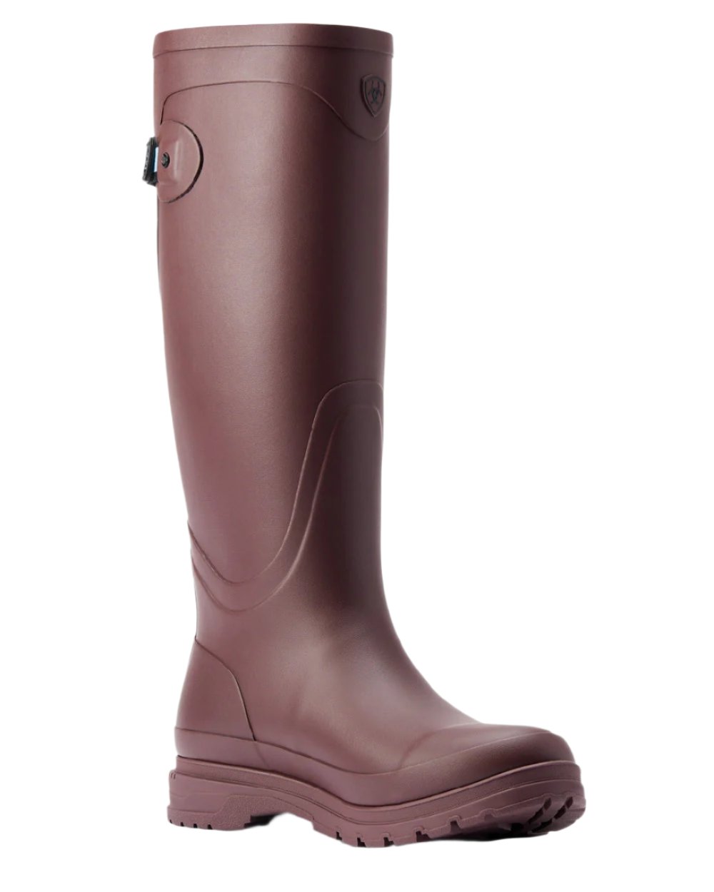 Maroon coloured Ariat Womens Kelmarsh Wellington Boots on White background 