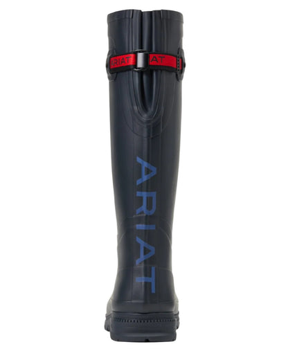 Navy coloured Ariat Womens Kelmarsh Wellington Boots on White background 