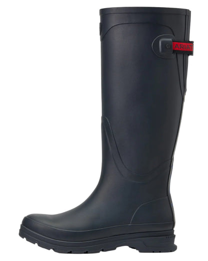 Navy coloured Ariat Womens Kelmarsh Wellington Boots on White background 