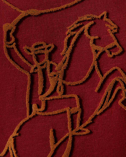 Cabernet Coloured Ariat Womens Lasso Sweatshirt on white background 